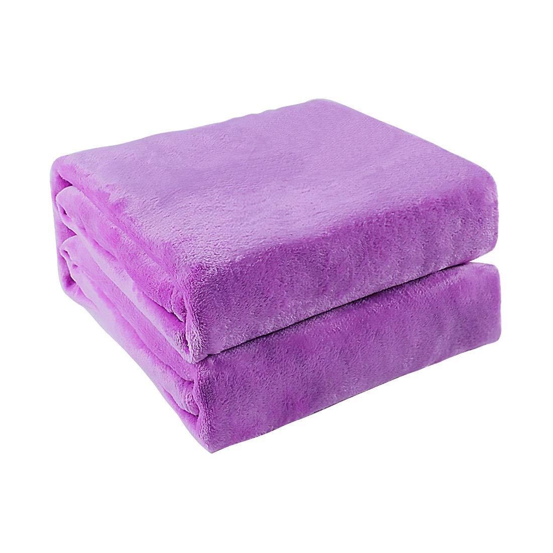 sourcing map Flannel Fleece Blanket Soft Lightweight Plush Microfiber Bed or Couch Blanket, Light Purple 200 x 230cm
