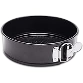 HIWARE 7 Inch Non-stick Springform Pan/Cheesecake Pan/Leakproof Cake Pan with 50 Pcs Parchment Paper - Accessories for Instan