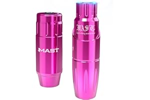 Mast Tattoo Tour Wireless Rotary Pen Machine Lightweight Short Battery Power Kit Supply (Battery, Pink)
