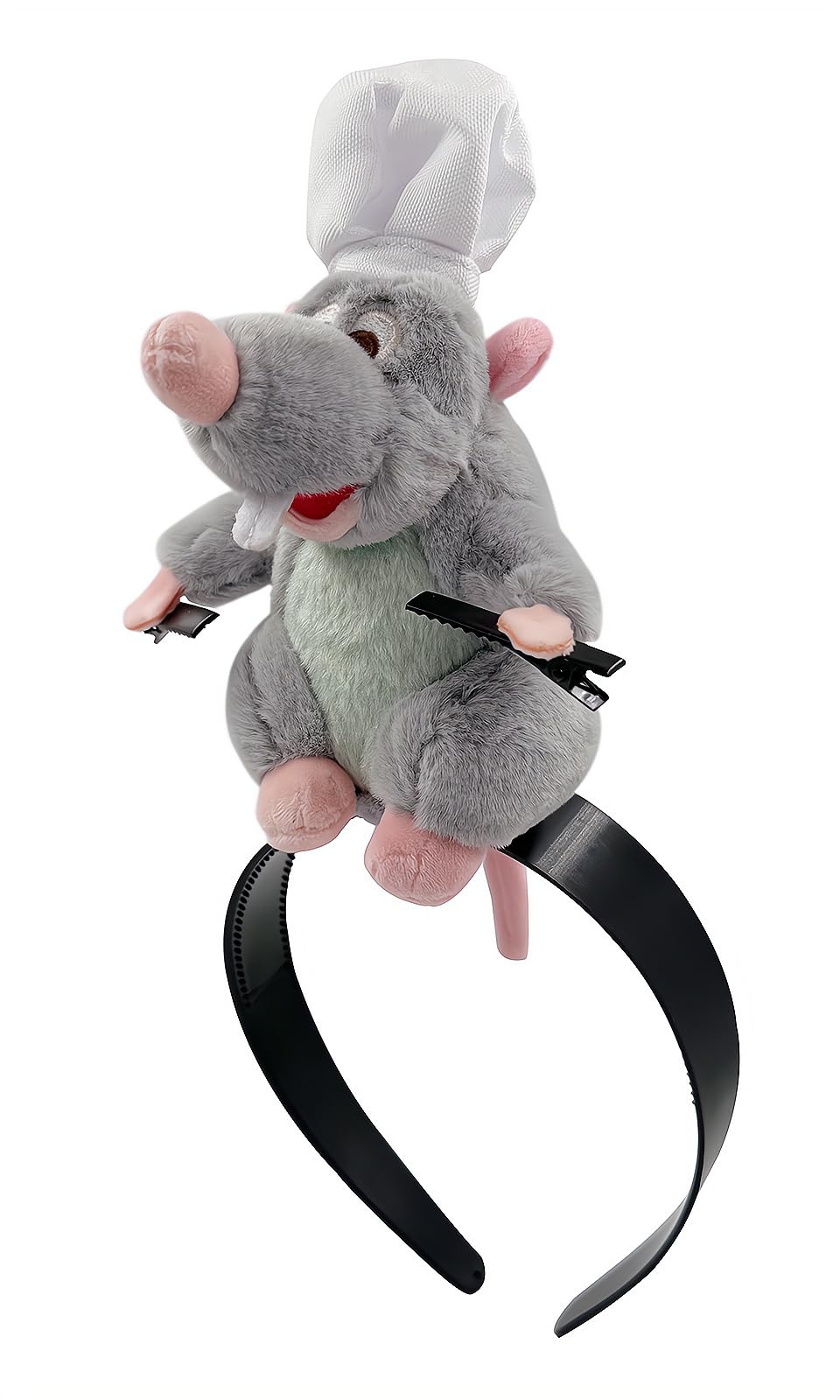 Photo 1 of JEGERMIG Women's Christmas Funny Mouse Headband Cartoon Animal Ratatouille Plush Hairpin Headwear Accessories