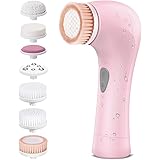 Facial Cleansing Brush, Waterproof Face Brush Skin Cleansing Scrub with 7 Heads, ETEREAUTY Spin Brush for Deep Cleansing Exfo