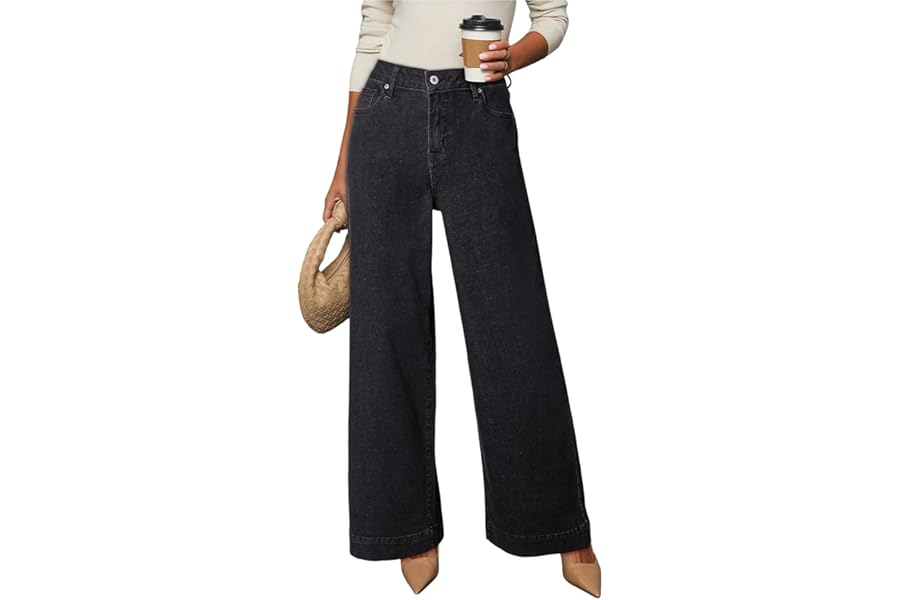 Best Women'S Casual High Waisted Jeans Stretch Button Wide Leg Loose Denim Pants With Pockets - Top Picks for 2026