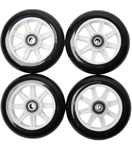 100mm Scooter Wheels Pair – ABEC9 Bearings, 88A Urethane For Razor & Other Kick Scooters