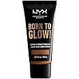 NYX PROFESSIONAL MAKEUP Born To Glow Naturally Radiant Foundation, Medium Coverage - Cappuccino