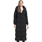 ANYIELIEMO Women’s Thick Long Down Jacket Warm Hooded Winter Puffer Coat with Full-Length Coverage