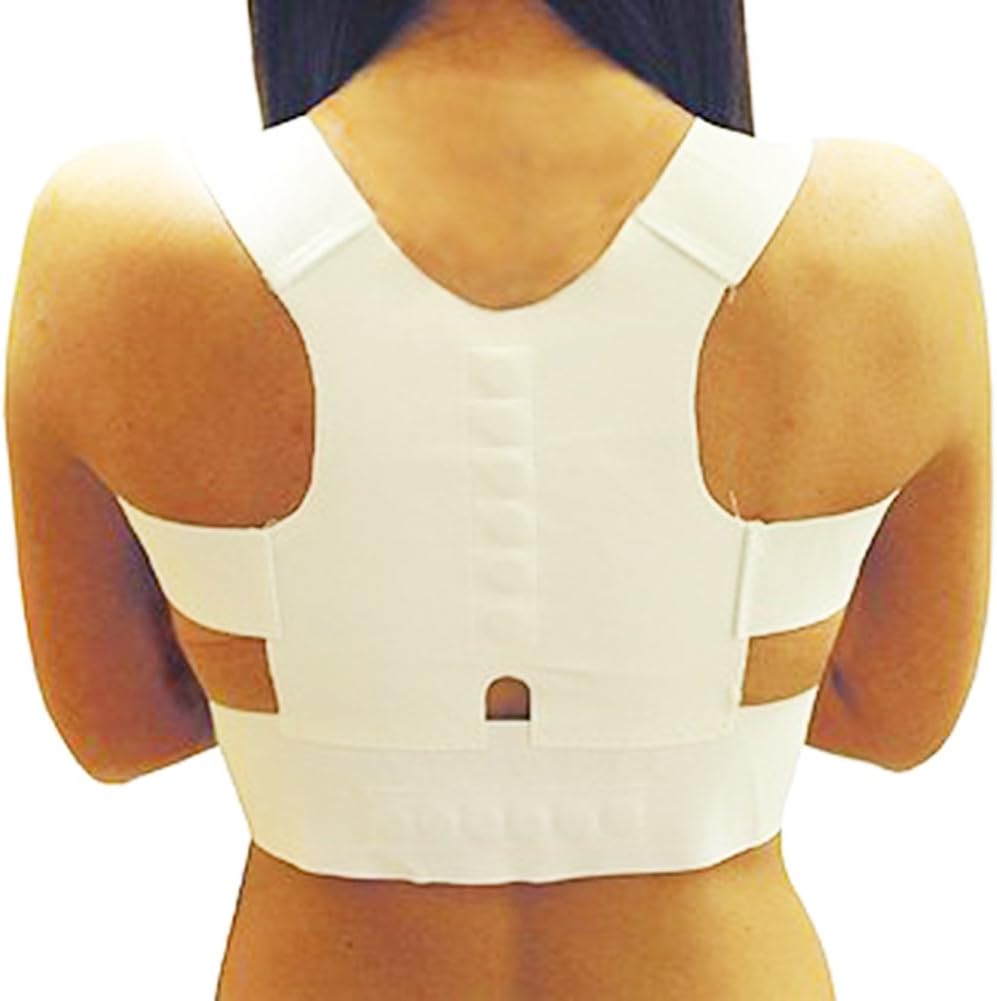 Womens White Back & Shoulder Support (XL, White)