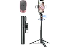 LenTok Auto Tracking Phone Tripod with Remote, Extendable 360 Rotating Phone Stand Follows Your Movement, Travel Selfie Stick for iPhone Tiktok YouTube Vlog Video Recording Content Creator Essentials