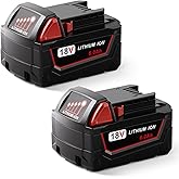 M2CSMK 6.0Ah Replace Milwaukee M18 Battery 48-11-1860 48-11-1850 48-11-1828 48-11-1820 48-11-1815, M18 Battery Compatible wit