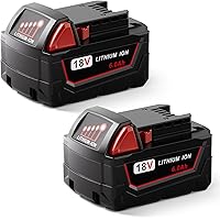 M2CSMK 6.0Ah Replace Milwaukee M18 Battery 48-11-1860 48-11-1850 48-11-1828 48-11-1820 48-11-1815, M18 Battery Compatible wit