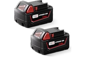 M2CSMK 6.0Ah Replace Milwaukee M18 Battery 48-11-1860 48-11-1850 48-11-1828 48-11-1820 48-11-1815, M18 Battery Compatible wit