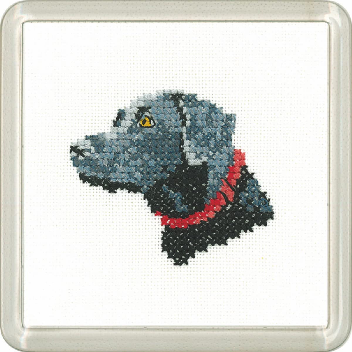 Heritage Black Labrador Counted Cross Stitch Kit CFBL1444-A Coaster Size 7.5 x 7.5 cm