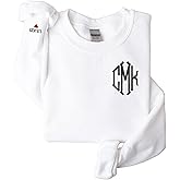 GodLover Custom Monogram Embroidered Sweatshirt, Personalized Monogrammed Hoodie, Gift for Everyone, Mothers Day, Christmas