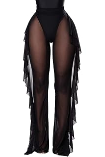 sheer cover up pants plus size