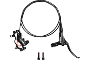 ZMGDRM Z00M HB876 4-Pistons Hydraulic Disc Brake Set, MTB Hydraulic Brakes Right Rear 1450mm Mountain Bike Brakes Bicycle Disc Brake for eBike, Mountain Bike, Road Bike, Fat Bike(Pre-Bled)