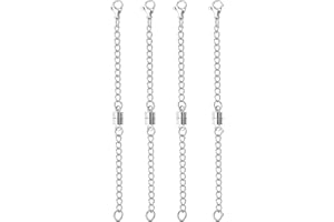 OHINGLT Adjustable Necklace Extender Magnetic Jewelry Clasps and Closures, Gold and Silver Necklace Extenders for Women