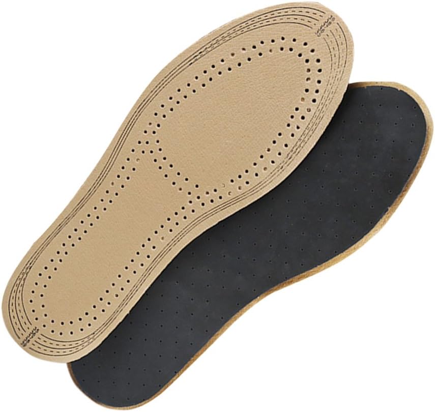 Ultra Thin Leather Insoles for Women and Men Instantly Absorb Sweat Replacement Shoe Inserts Shoes Insole Pads Cutable Design, Size S - Image 3