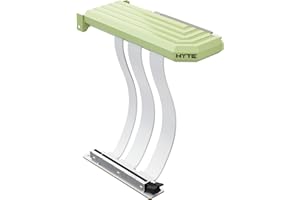 Hyte PCIe 5.0 Hyper Riser - PCI Express Gen 5.0 Vertical Riser Cable with Reinforced Metal Slot - Matcha Milk (Green)