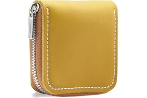 Vegan Leather Coin Purse Pouch BEADY Change Purse With Zipper Comdom case holder For Men Women yellow