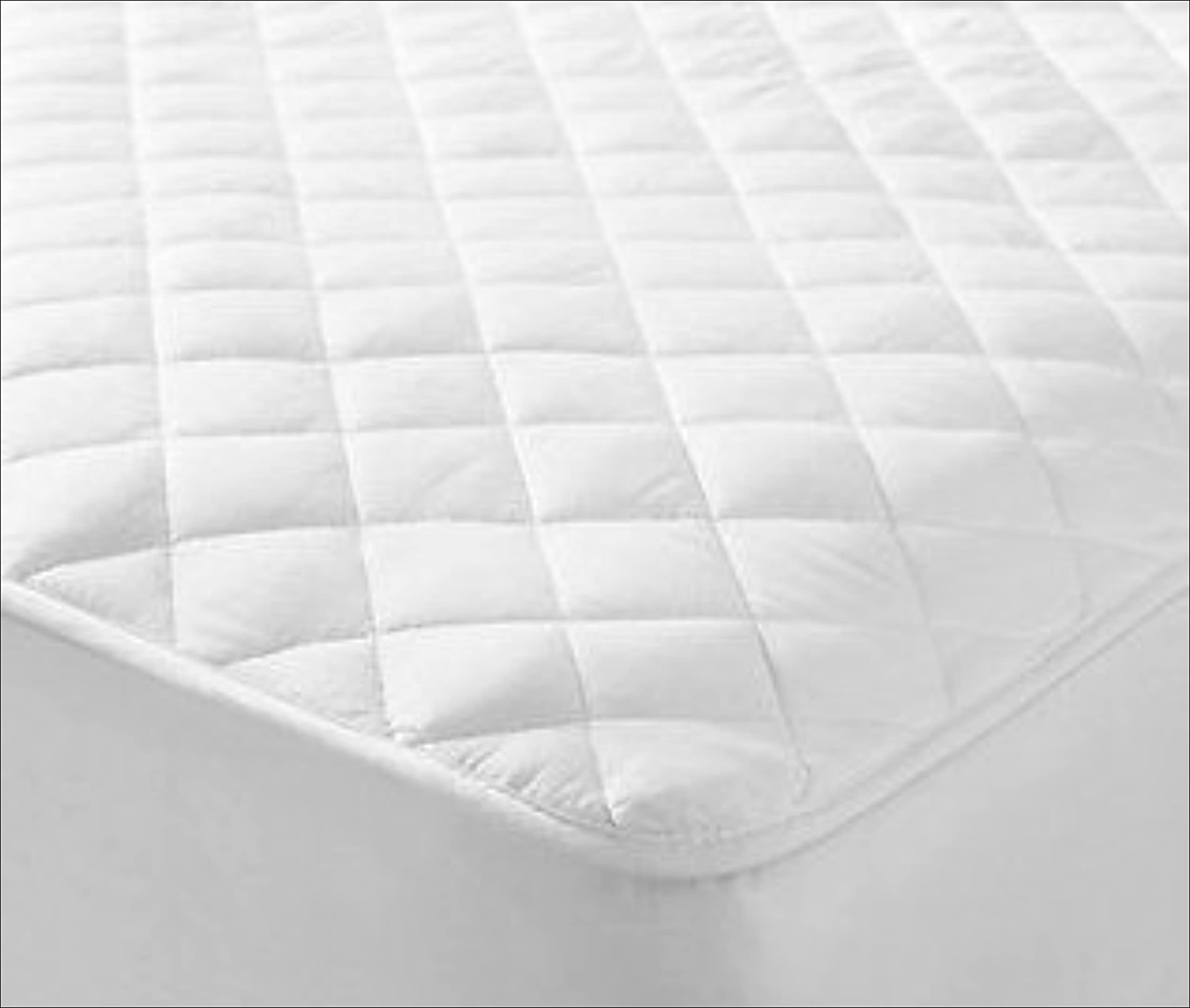 Quilted Fitted Mattress Pad | Microfiber | Breathable Mattress Protector Cover Stretches up to 12" / 30cm, Fully Elasticated Deep Pocket Skirt | Hypoallergenic, Ultra Soft Fabric | (King)