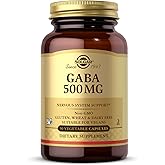 Solgar GABA 500 mg, 50 Vegetable Capsules - Relaxation & Nervous System Support - Amino Acid - Non-GMO, Vegan, Gluten Free, Dairy Free, Kosher - 50 Servings