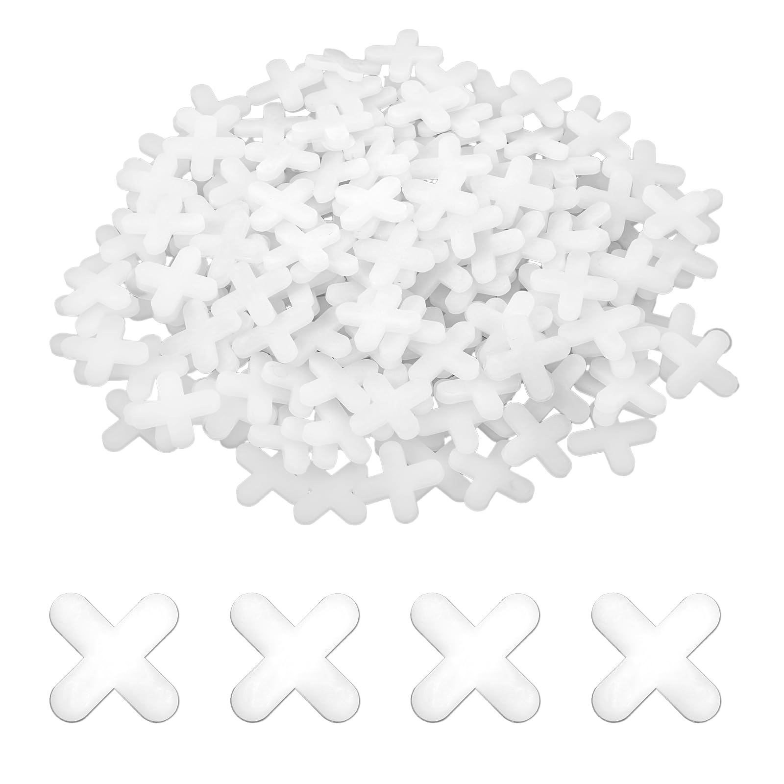 Photo 1 of 1/4 Inch Tile Spacers, 500 Pcs Cross Tile Leveling Clips Floor Wall Plastic Tiles Shim for Various Types of Ceramic Tiles Installation Leveling