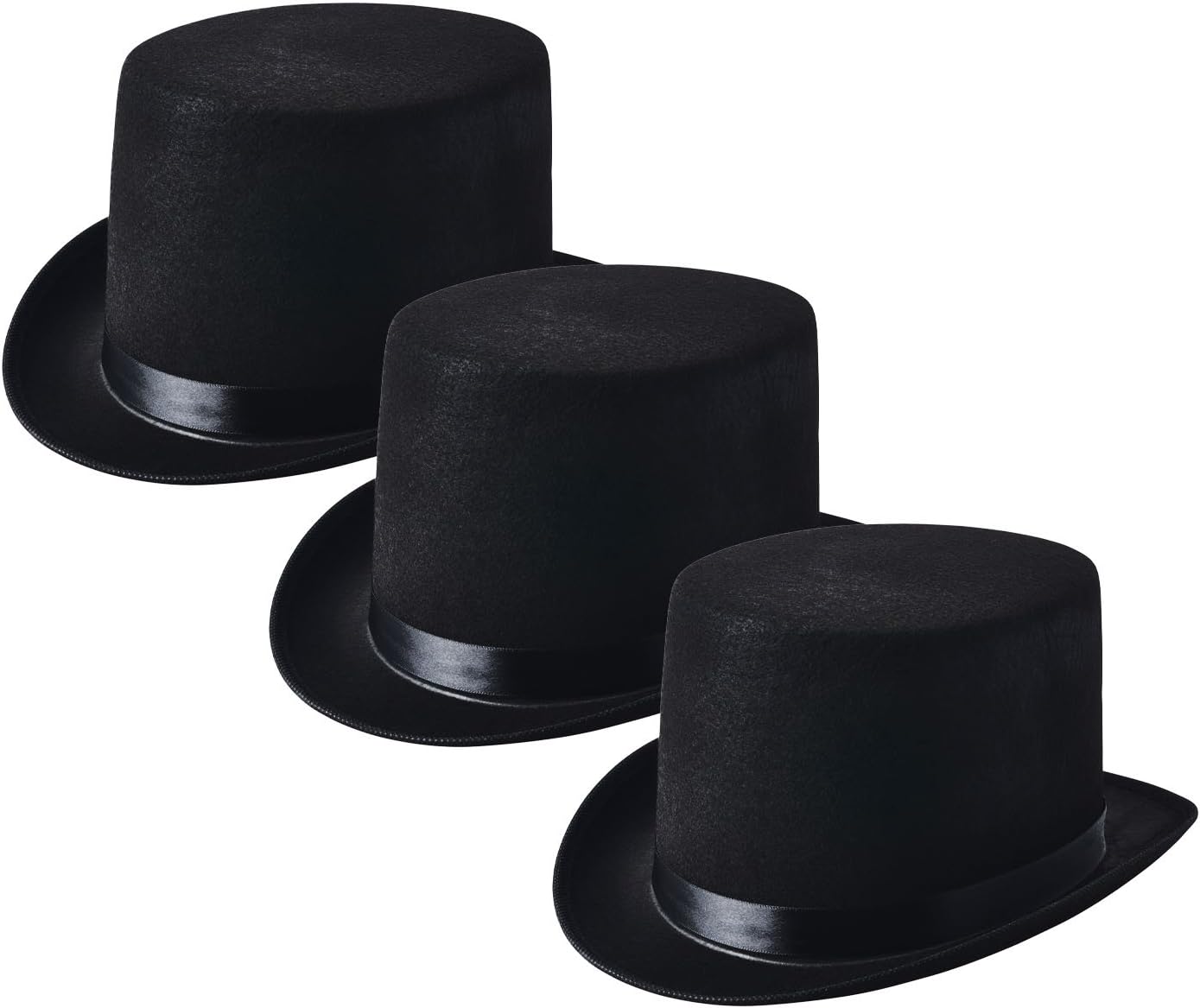 NJ NoveltyFedora Gangster Hat, Black Pinched Hat Costume Accessory + White Band