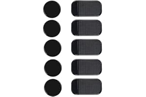 10 Packs Anti-Slip Gel Pads Viaky Fixate Sticky Cell Pads Non-Slip Gel Mat Sticky Auto Gel Holder,Can Stick to Cellphone, Pad, Keys,Glass, Mirrors, Whiteboards, Metal (Black) …