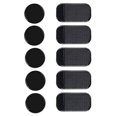 10 Packs Anti-Slip Gel Pads Viaky Fixate Sticky Cell Pads Non-Slip Gel Mat Sticky Auto Gel Holder,Can Stick to Cellphone, Pad, Keys,Glass, Mirrors, Whiteboards, Metal (Black) &hellip