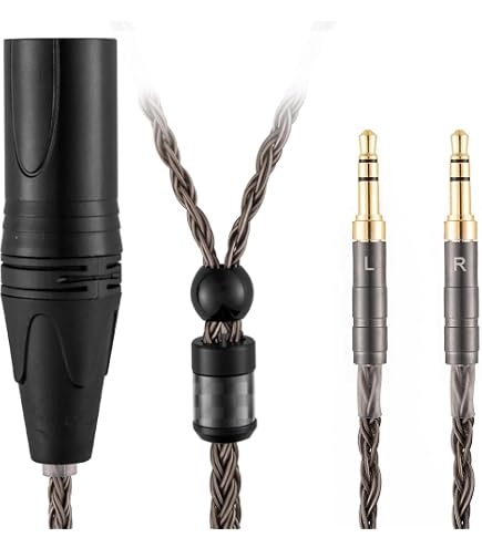 Cavo Bilanciato OCC Earmax Per Hifiman Deva, HE-R9, R10 – 4.4 Mm, Nero, 4 Piedi