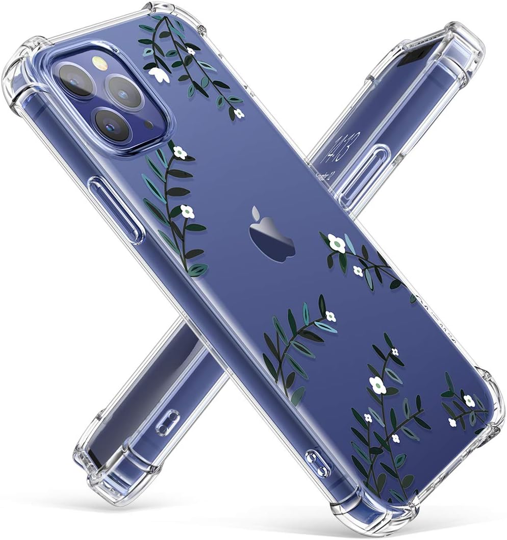 Amazon Gviewin Iphone 12 Pro Max ケース 花柄 かわいい 女性 ソフト 柔軟 耐衝撃 クリア透明 Tpu 全面保護 黄変防止 アイホン12 Pro Max カバー 背面 薄型 Qi充電 ワイヤレス充電 滑り止め カメラ保護 6 7インチ Iphone 12 プロマックスケース おしゃれ