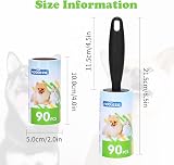 Nobleza Lint Roller 720 Sheets 8 Refills 2 Handles Pet Hair Remover view 8