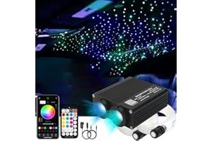 AZIMOM 2022Upgraded Dual Color 32W Sound-Activated Fiber Optic Starlight Headliner Kits Mix860pcs 13.1ft Fiber Strands APP/Bl