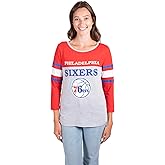 Ultra Game Women's NBA Official Standard T Raglan Baseball 3/4 Long Sleeve Tee Shirt