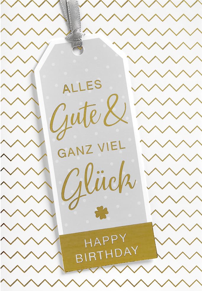 Perleberg, Lifestyle Birthday Card - Text Pendant - 11.6 x 16.6 cm