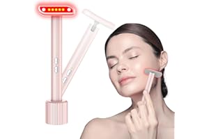 BEUWE Red-Light-Wand-for-Face，7 Colors LED Facial Skin Care Tool Eye Beauty Wand Neck Body Face Massager