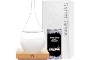 GM GMISS Christmas Unique Gifts, Storm Glass Weather Predictor,Christmas Snow Globe Barometer, Storm Glass Weather Station, Decorative Weather Predictor,Decorative Glass Bottles for Home and Office (L)