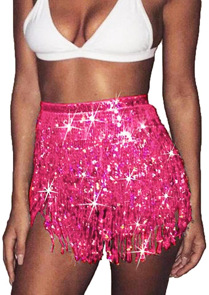 thumbnail image 2 of Best Dance Bollywood Belly Dance Costume Set | Sequined Top & Hip Scarf With Fringe Skirt 2 of 6