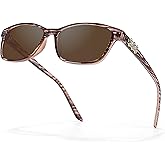 SIPHEW Rectangle Sunglasses for Women, Fashion Polarized Narrow-Frame Shades with UV400 Protection