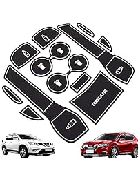 Tapete para piso interior de auto, antiderrapante, tapete ranurado para Nissan Rogue 2014 2017, 15 unidades por juego, color blanco.