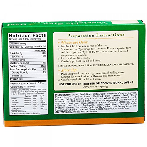 NutriWise - Vegetable Stew with Beef - High Protein Diet Entree (1 box)