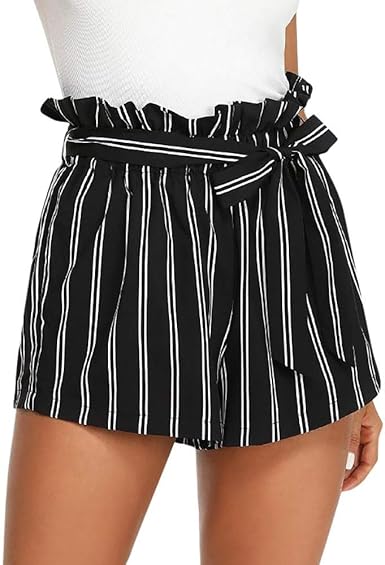 retro striped shorts