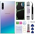 Perzework Rear Back Glass Replacement for Samsung Galaxy Note 10 6.3 inches with Reparing Toolkit and Pre-Installed Adhesive (Aura Glow)