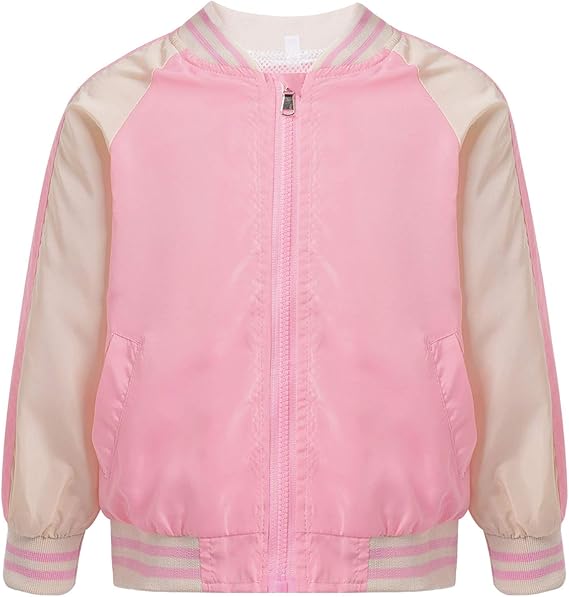 Amazon Alvivi 子供 アウター 野球服 ジャケット キッズ パーカー ショートコート 子供服 アウターコート 登山 通学 カジュアル ファッション 女の子 ジャンパー 軽量 快適 コート ジャケット 通販