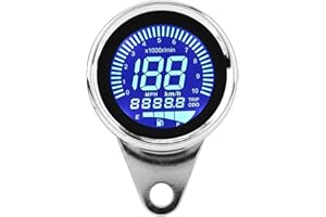 Uxsiya Speedometer Bws Scooter Parts Universal Motorcycle Digital LCD Speedometer Tachometer Gauge Retro 9x9x9