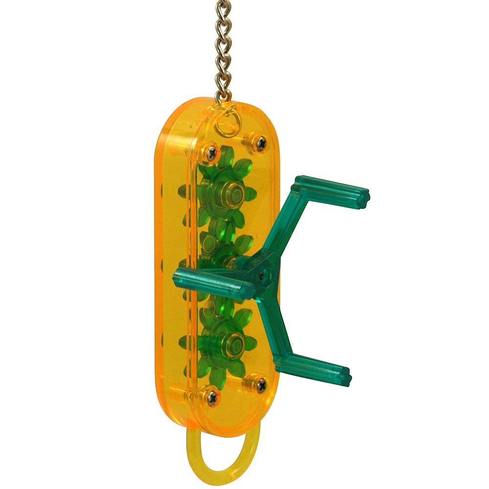 Happy Pet Interactive Cog Winder Bird Toy Fun Interactive Pet Play Wind Up Aviary Entertainment Durable Colourful Amusement Hanging Cage Accessory