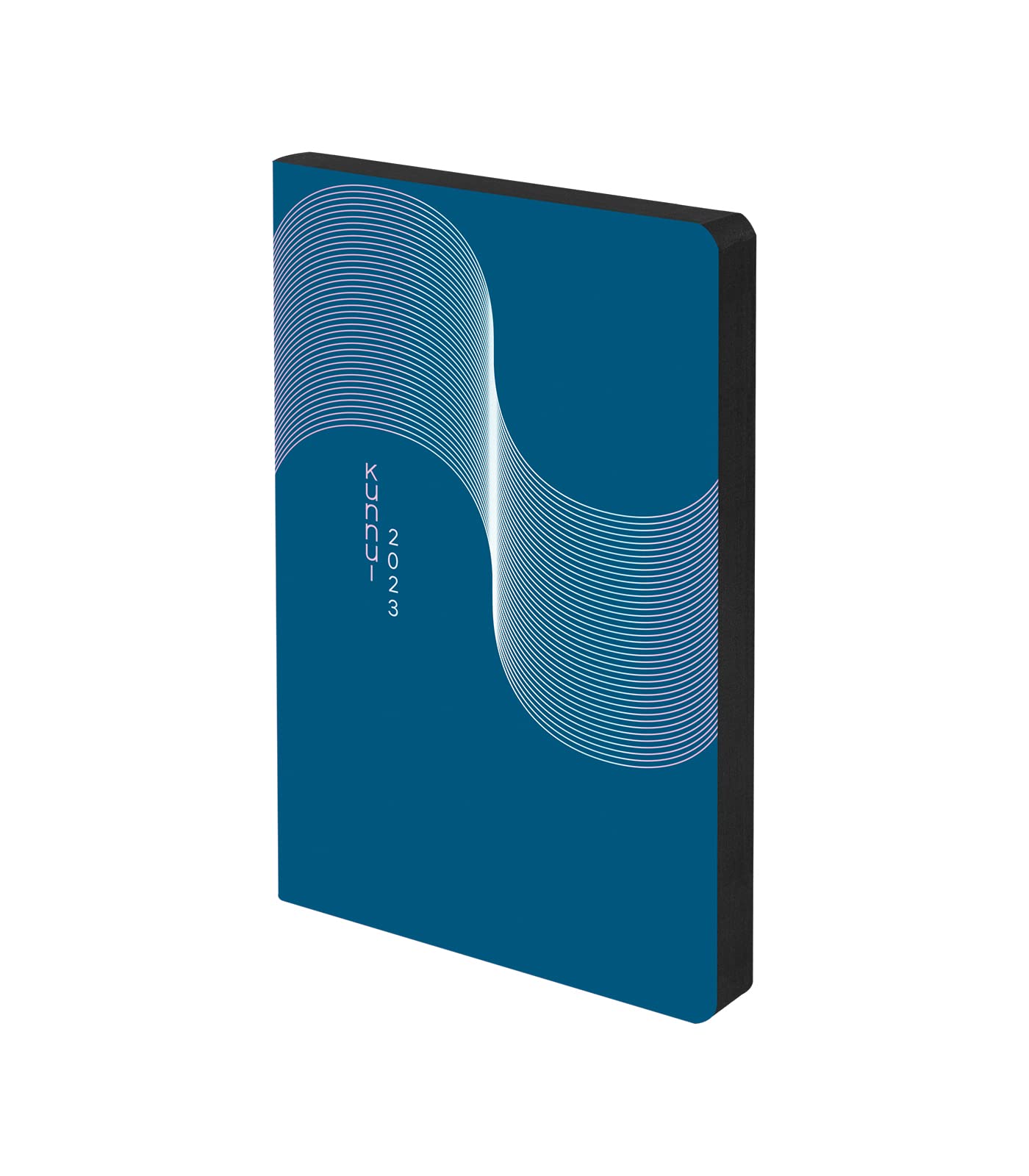 Kunnui - January 2023 December 2023 - Bonded Leather - Week to View Diary - Size 15 x 21 (A5) - Bilingual: Spanish - English - Ocean Twist