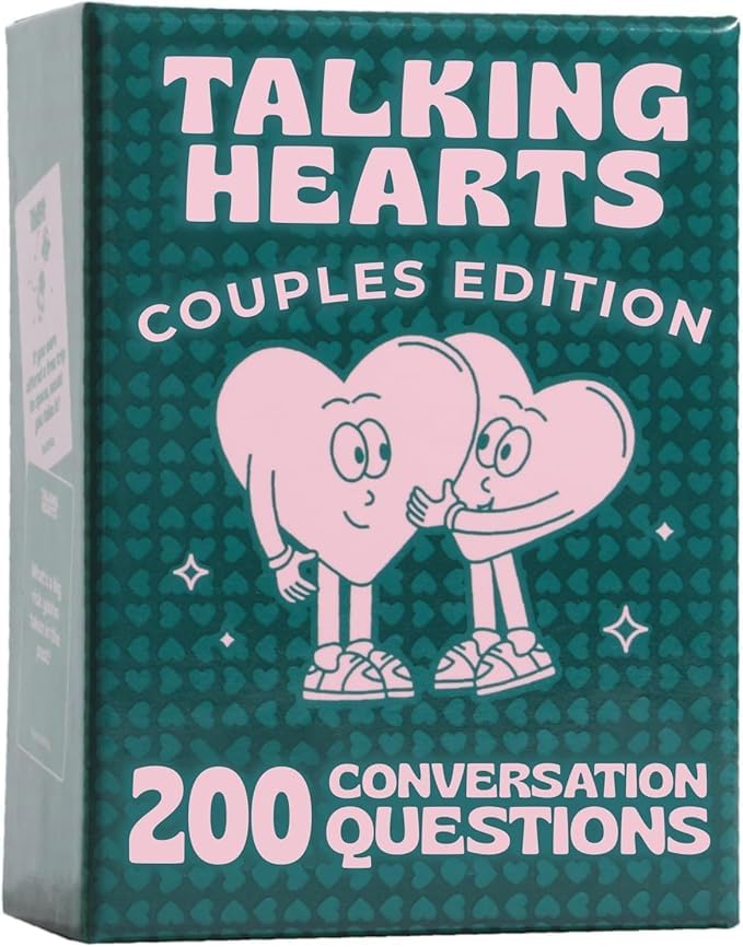 ELEMNT Talking Hearts Couples Edition Game - 200 Conversation Questions Thoughtful and Playful Date Night - Valentines Day - Deeper Connection