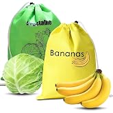 2 Pack Banana Storage Bag with Aluminum Foil Lining 13.8 x 11 in | Reusable Banana Keeper Bag with Bead-Lock Closure Banana Produce Storage Bag Helps Keep Bananas Fresh Longer for Travel