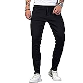 HUNGSON Skinny Jeans for Men Stretch Slim Fit Ripped Distressed
