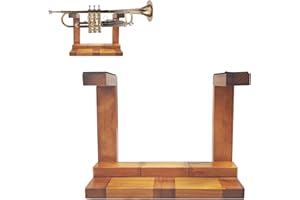 Bantlou Solid Wood Trumpet Stand, Universal Desktop Trumpet Stand, Instrument Decoration and Accessories for Home Studios, Practice Rooms, and Living Rooms, Ideal Gift for Musicians and Trumpet Players